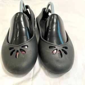 Crocs Taylor Slingback Black Comfort Flats Women’s Size 10